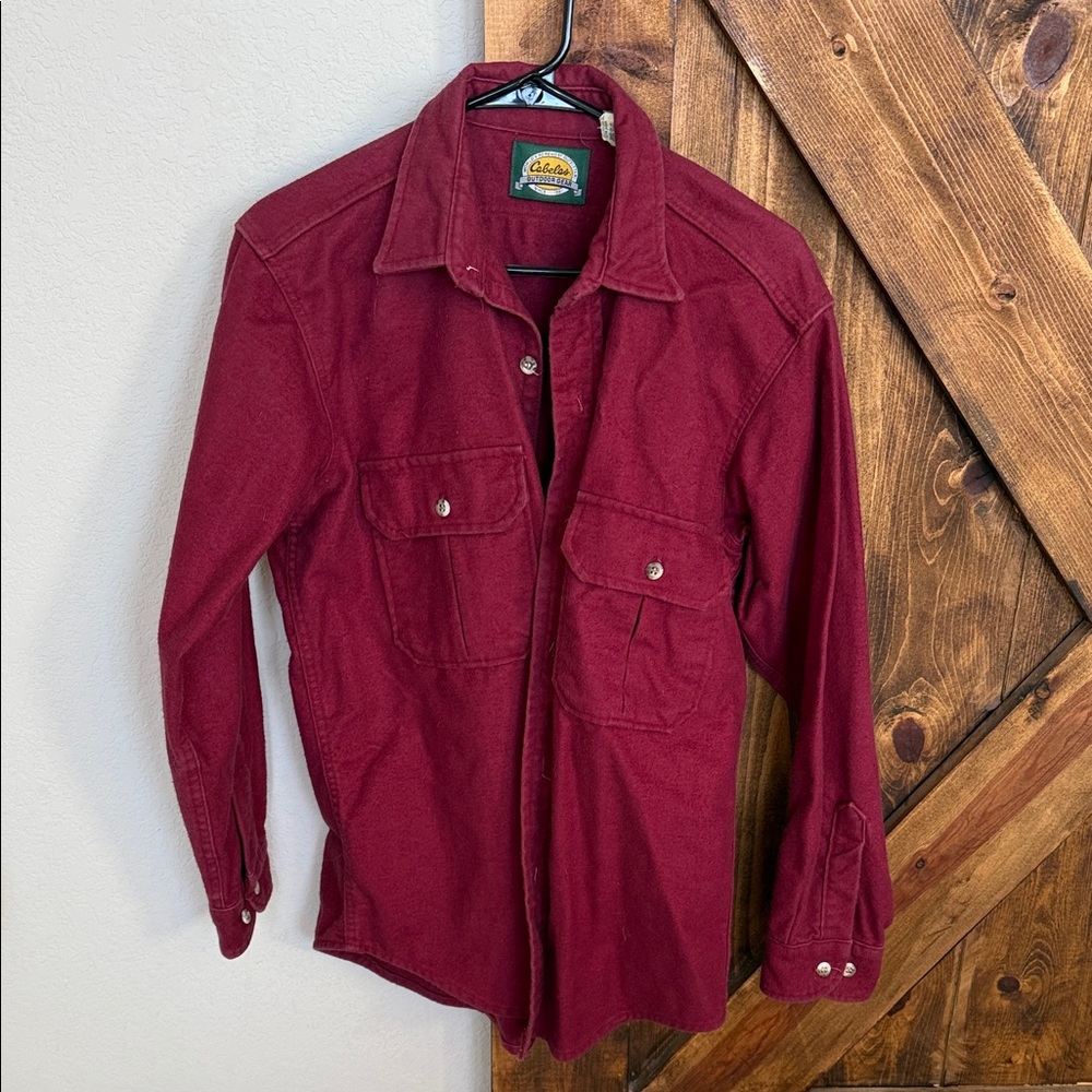 Men’s Cabela's Red Casual Button Down Shirt